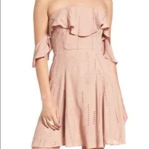 Mauve strapless dress